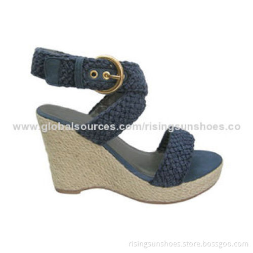 Women's Wedge Sandals, Jute + PVC Heels, Comfortable Design, Various Colors are Available